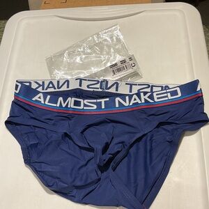 Andrew Christian Navy Briefs with Red Accents